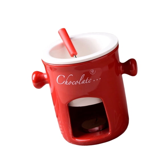 Ceramic Fondue Cup for Melting Chocolate Cheese Butter Holiday Dessert Warmer