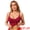 Red, variant on DARING DIVA Women's V Neck Wireless Adjustable Spaghetti Straps Padded Bras Small Black