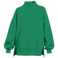 thumbnail image 4 of Crew Neck Sweatshirts Women Fall Oversized Crewneck Sweatshirt Vintage Pullover Loose Fit Cute Y2K Long Hoodie Green S-3XL, 4 of 5
