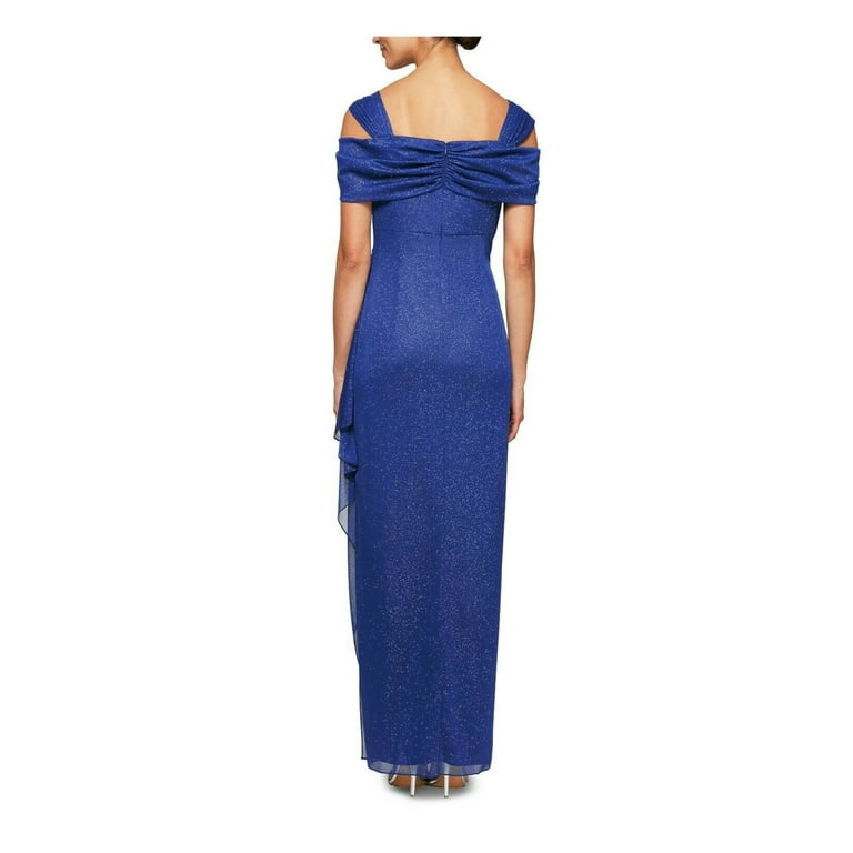 Alex Evenings Women's Short Sheath Crepe Cocktail Dress in Electric Blue | 12p | Lord & Taylor