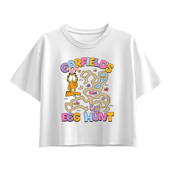 Garfield - Egg Hunt - Youth Girls Boxy T-Shirt