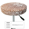 thumbnail image 4 of Lsque Leopard Brown Pattern Round Bar chair cushion covers Velvet Fabric Premium Comfort Protects from Scratches and Stains for 14-17 Inch Chair-12 inch, 4 of 7