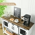 thumbnail image 5 of Catrimown 47" Farmhouse Coffee Bar Cabinet with Storage, Buffet Cabinet Sideboard Storage Cabinet, White, 5 of 8