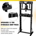 thumbnail image 5 of COZONY 12T Heavy Duty Hydraulic Shop Press – H-Frame Floor Press w/ Adjustable Work Table & Press Plates,Black, 5 of 11
