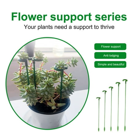 sunsanly 30Pcs Plant Support Stakes with Sharp Tips High Strength Not Easily Deformed Single Plant Stem Flower Support Rod with Support Ring Cage