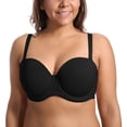 thumbnail image 3 of Sostén DELMIRA para Mujer con Aros Multiusos Sin Tirantes 36G Negro, 3 of 5