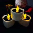 thumbnail image 4 of Candle Light 6Pcs/Set LED Romantic Heart Shape Candle Light Cute Festive Touch Plastic Tea Lamp for Home, 4 of 6
