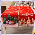 thumbnail image 4 of Camino de mesa de Navidad con patrón de muñeco de nieve de Papá Noel blanco caminos de mesa rojos suministros de decoración para fiestas reuniones familiares decoraciones ANGGREK Otros, 4 of 8