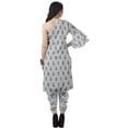 thumbnail image 4 of Moomaya Designer Printed One Shoulder Bell Sleeve Kurti w/ Pants Ethnic Clothing Sets For Women, 4 of 7