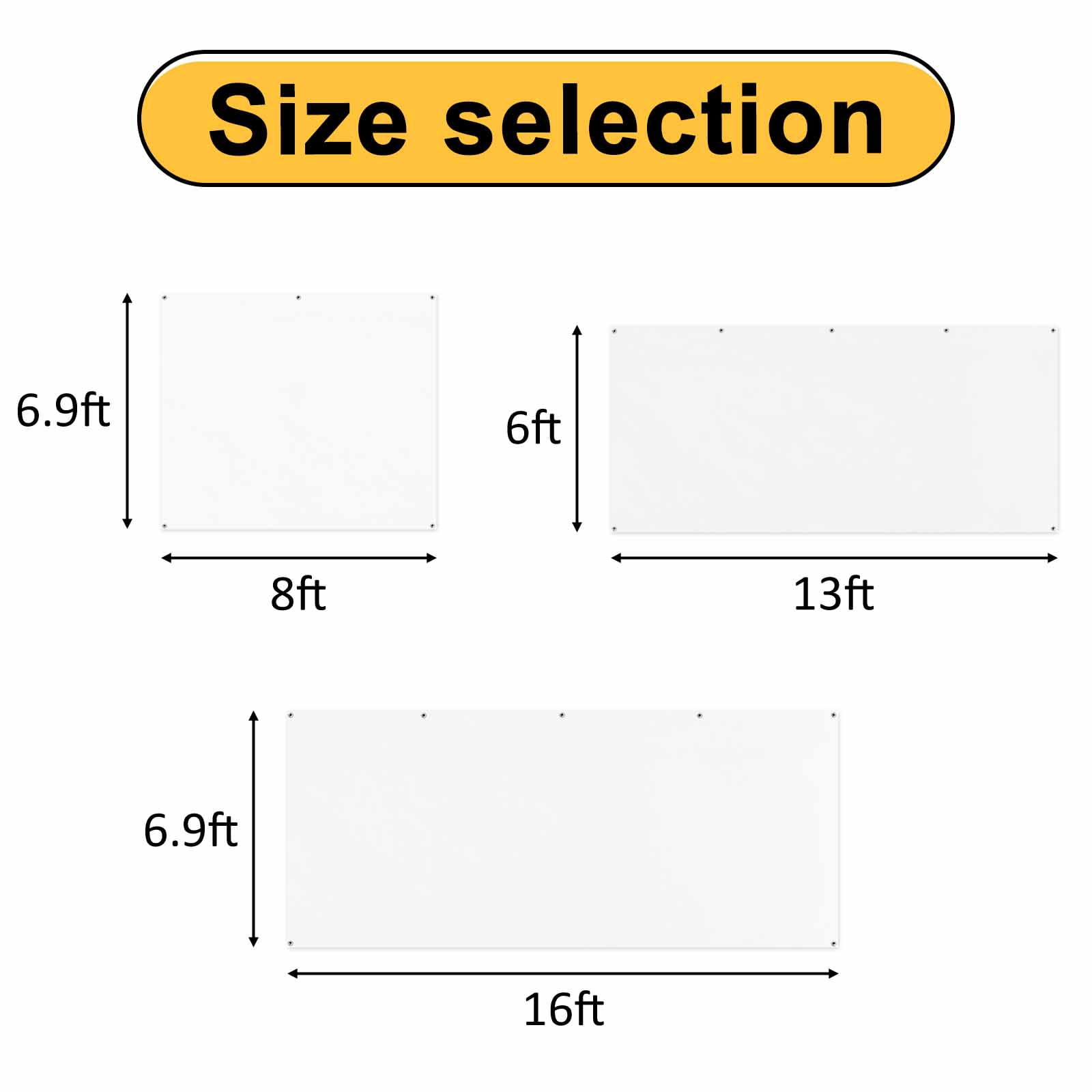 White Garage Door Cover Banner 7 x 8 FT, Modern Minimalist Pure Soild Color Garage Door Curtains Backdrop with Grommets for Indoor Outdoor Wall Party Porch Yard Decorations Background