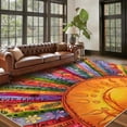thumbnail image 5 of Bleum Cade Area Rugs for Living Room 8x10,Boho Sun Rugs, Washable Area Rugs for Bedroom,Low Pile Anti Slip Durable Carpet for Dining Room, 5 of 9