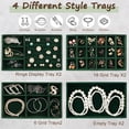thumbnail image 3 of Jewelry Drawer Organizer, 8 Set of Stackable Velvet Organizer Tray, Drawer Inserts for Jewelry Organization, Showcase and Safely Store Your Collection with Elegance and Sophistication (Green), 3 of 6