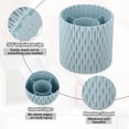 thumbnail image 4 of Unique Bargains 1 Pcs 360° Rotating Makeup Organizer Makeup Brush Holder Organizer Multi-Functional Pen Holder blue, 4 of 7