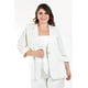 thumbnail image 1 of Blazer lino con líneas Roman Fashion /Tallas Extras, 2401 (Blanco líneas) blanco 36, 1 of 7