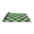 thumbnail image 2 of Ahgly Company Indoor Round Checkered Light Blue Modern Area Rugs, 3' Round, 2 of 4