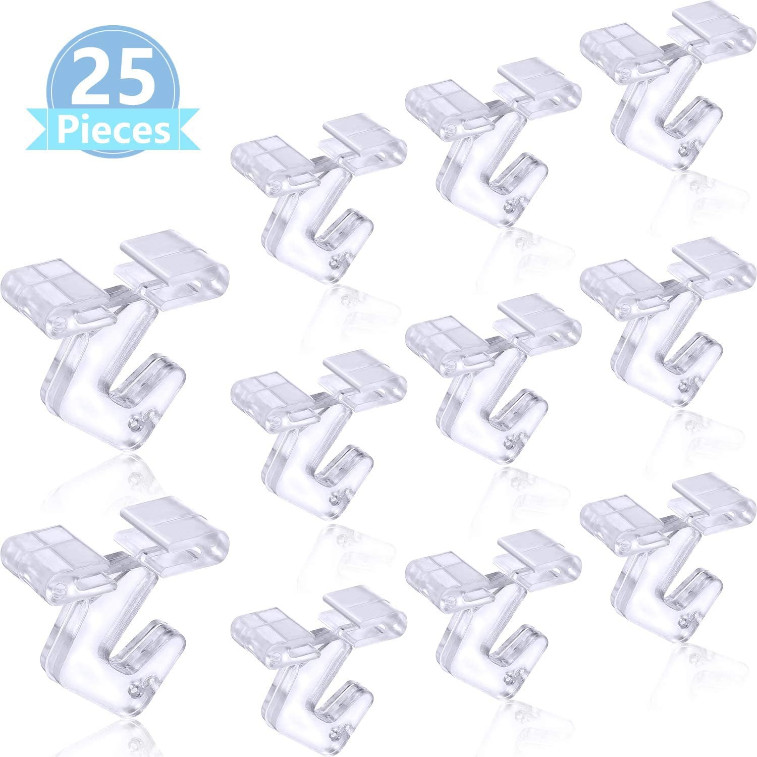 25 Pieces Clear Drop Ceiling Hooks Polycarbonate Ceiling ...