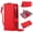 Red, variant on Crossbody Wallet Case for iPhone 17 RFID Blocking Card Slots, PU Leather Magnetic Snap Wristband Strap Zipper Pocket Case with Stand Secure Ring Buckle for iPhone 17, Red