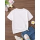 thumbnail image 2 of Girls' Summer Graphic T-Shirt - Pony Club Cartoon Print Loose Fit Round Neck Short Sleeve Top | White Casual Tee for Everyday Play & Outdoor Activities, Girls Shirts, 2 of 6