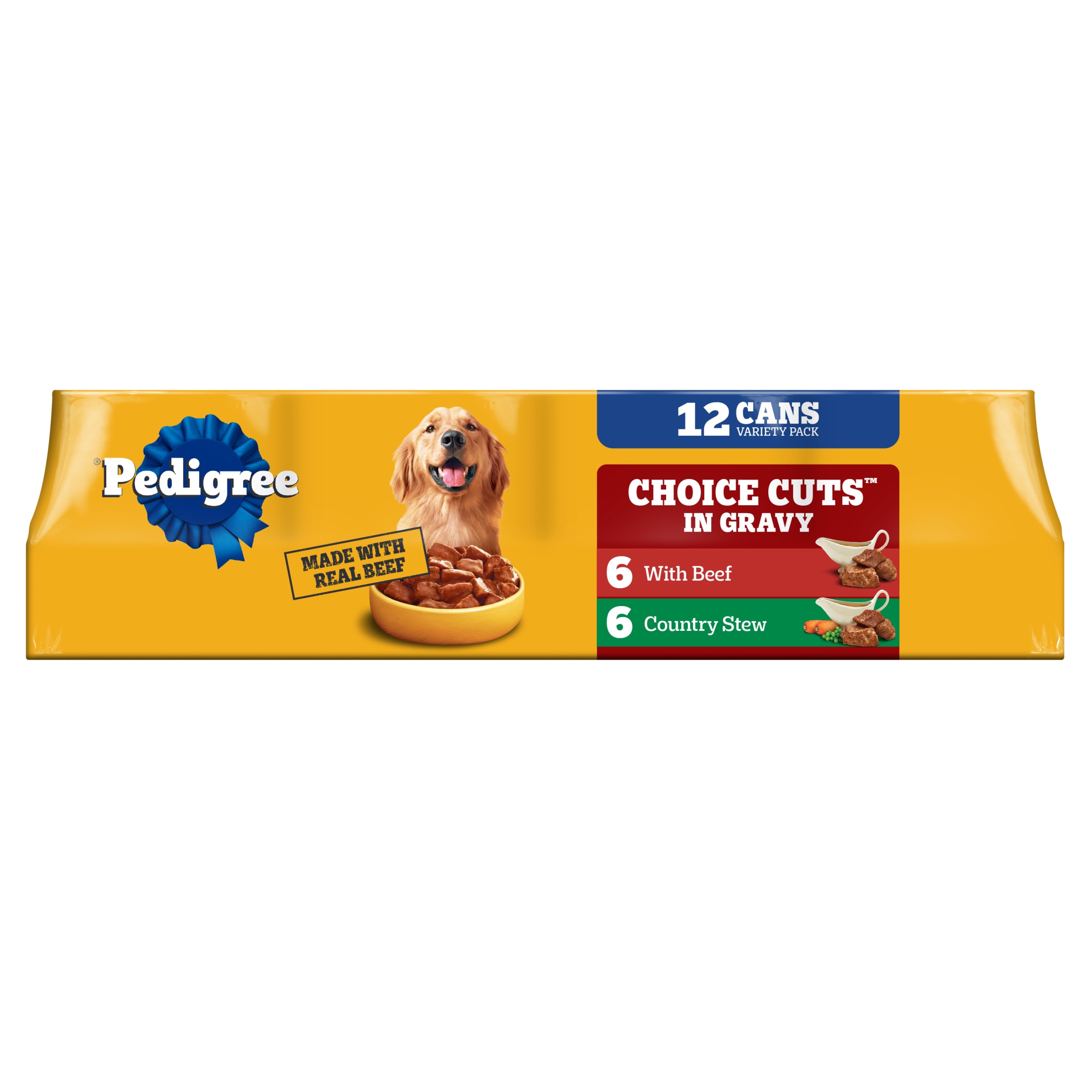 Pedigree Choice Cuts In Gravy Adult Soft Wet Dog Food With Beef Multipack, 13.2 Oz Cans 12 Pack