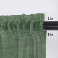 thumbnail image 3 of Dark Green Burlap Texture Sheer Curtains Valances for Windows Farmhouse Vintage Green Chiffon Kitchen Valances for Cafe, Rod Pocket Voile Window Treatments Curtains for Living Room Bedroom, 54"x18", 3 of 9