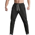 thumbnail image 4 of BXSRUTA Men's Elastic Waist Loose Fit Lightweight Stretchy Cargo Pants for Outdoor Daily Wear, 4 of 5