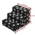 thumbnail image 6 of Soft Cat Dog Steps Ramp Paw design Small Climb Pet Step Stairs Black White, 6 of 26