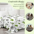 thumbnail image 4 of Paready Cactus Blanket Cozy Flannel Cactus Throw Blanket Succulent Plush Throw ALL Season Green Cactus Fleece Blanket For Girls Boys Kids Adults Soft Plant Blanket For Couch Sofa Camping (50"x60"), 4 of 7