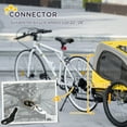 thumbnail image 5 of Aosom Dog Bike Trailer, Pet Bike Wagon with Hitch Coupler, Quick Release Wheels, Reflectors, Flag, Pet Travel Carrier for Medium Dogs, Yellow, 5 of 9