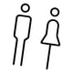 thumbnail image 5 of Letrero de baño para hombres y mujeres, letrero de acrílico para puerta de baño, decoración de baño 3D negro, 5 of 9