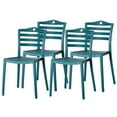 thumbnail image 4 of Stackable Modern Plastic Indoor and Outdoor Dining Chair with Ladderback Design for All Weather Use, 4 of 10