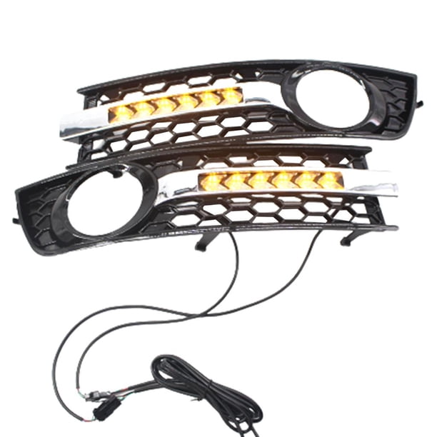 Cubierta de Rejillas de Luz Antiniebla Delantera de Coche 8E0807682 Plástico negro Cola Cubierta de rejillas de luz antiniebla