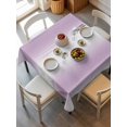 thumbnail image 6 of Light Purple White Table Cloth, Gradient Solid Stripes Geometric Waterproof Tablecloth for Square Tables, Reusable Washable Fabric Table Cover for Restaurant Kitchen Dining Tables 54"x54", 6 of 6