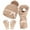 Khaki, variant on ZQUUVOU Winter Knit Beanie Hat Neck Warmer Scarf And Gloves Set 3 Pcs Fleece Lined Skull Cap For Men Women Green
