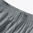 thumbnail image 5 of Mens Shorts Elastic-Waist Drawstring Solid-Color Loose Casual Pocket Short Dark Gray M, 5 of 5