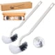 thumbnail image 1 of 2 piezas de cepillo de baño, cepillo de baño de plástico con mango largo, con cerdas fuertes para el baño del hogar, limpieza profunda, blanco Dksfjkl, 1 of 5