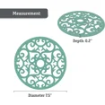 thumbnail image 3 of 3PCs Silicone Trivet Mat for Hot Pan in Heart Design Trivets, Non Slip, Serving Dishes Plates, Kitchen Hot Pan Holder for Countertop & Table, Mint, 3 of 7