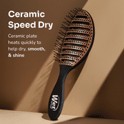 Wet Brush Ceramic Speed Dry Vented Hair Brush for Faster Blow-Drying and Shiny Hair - Black