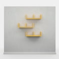 thumbnail image 4 of Ada Home Decor Furniture 19.69" 3 Tier Mustard Waller Modern Wall Shelf, 4 of 7