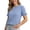 Blue#9527, variant on Women's Ruffle Sleeve Knit Tshirts Solid Color Loose Summer Tees for Women