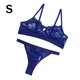 thumbnail image 1 of Encaje sexy conjunto de ropa interior sujetador ropa interior regalo para mujer, azul real, S 2 piezas Sweethay XX000054-09, 1 of 7