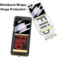 thumbnail image 3 of Compatible Hand Strap Case for Samsung Galaxy Z Flip 5 Wristband Case with Camera Screen Protector,Shockproof PU Leather Cover Protective Flip Phone Case for Samsung Flip 5 5g Case Stand Black, 3 of 13