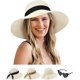 thumbnail image 1 of Sun Hats for Women - Oversize Large Straw Beach Hat for Summer Floppy Wide Brim Packable Foldable Roll Up UPF 50+, 1 of 5
