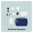 thumbnail image 6 of U Brands Navy Canvas Tech Organizer for Chargers, Cords, and Accessories, 7.8 x 5 inches, 6 of 9
