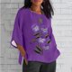thumbnail image 1 of Fiudx Ofertas de La Semana Blusa Holgada con Estampado de Manga 3/4 para Mujer, Estilo Informal, con Estampado de Alzheimers, 1 of 4