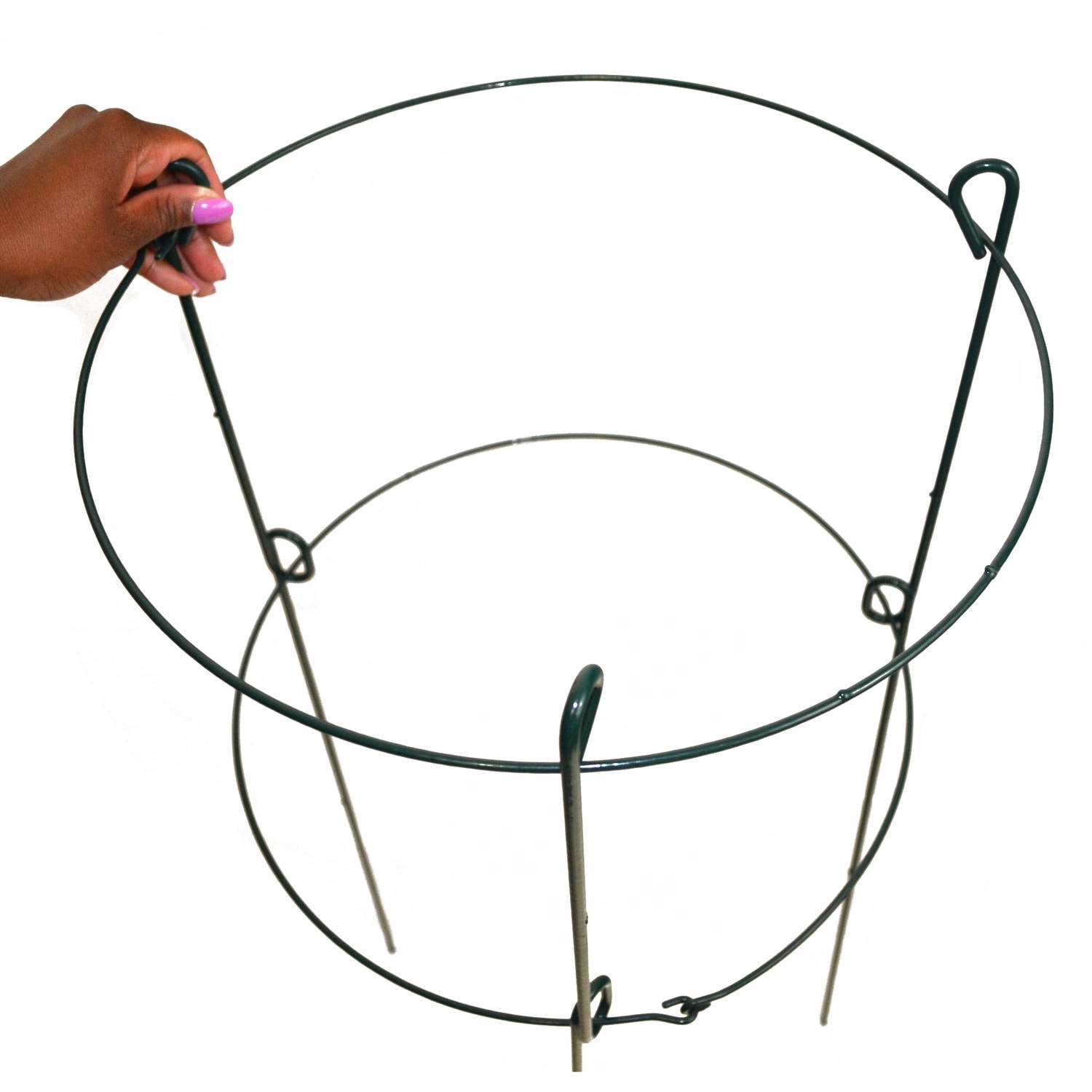 Bosmere 15 Double Ring Wraparound Plant Support with 3 Heavy Duty 36 Legs 3 Pack