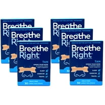 Breathe Right Nasal Strips, Large, Tan, 30 Ea, 6 Pack