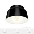 thumbnail image 7 of Hunter - Cranbrook 1-light Matte Black, Medium Size Flush Mount Light, Dimmable, Modern Style, Bell Shaped, for Bedrooms, Dining, Living Rooms - 19023, 7 of 7