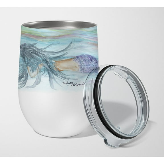 Mermaids Stainless Steel 12 oz Stemless Wine Glass