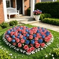 thumbnail image 2 of Yhmxh Patriotic Artificial Flowers 13.7" Red White and Blue 4th of July Flower Stars & Stripes Roses Bulk Memorial Cemetery Flowers for Veteran Independence Day Table Centerpiece Home Decor 1 Pcs, 2 of 7