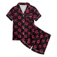thumbnail image 4 of Ensemble de Pyjama pour Petit Garçon, Imprimé Graphique, Haut à Boutons, Ensemble de Pyjamas Mode pour Filles, Jolis Pyjamas pour Filles 4T 5T, 4 of 5
